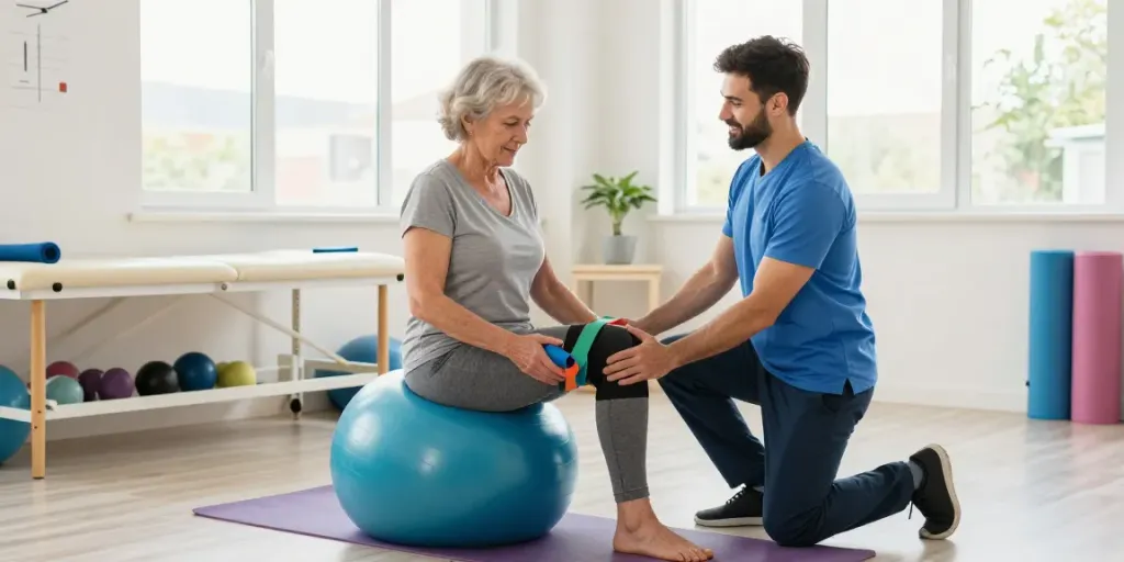 Knieschmerzen-Physiotherapie mit individuellem Ansatz in freundlicher Atmosphäre